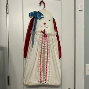 Handmade diaper holder for baby’s nursery